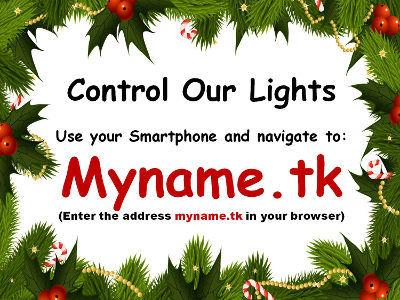 Control our Christmas Lights